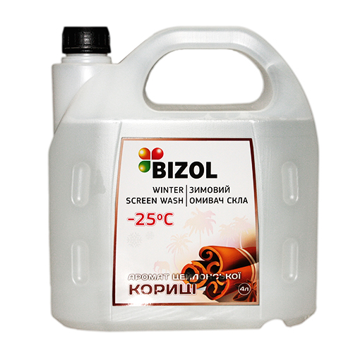 Стеклоомывающая жидкость Bizol Winter Screen Wash –25°C, 4л